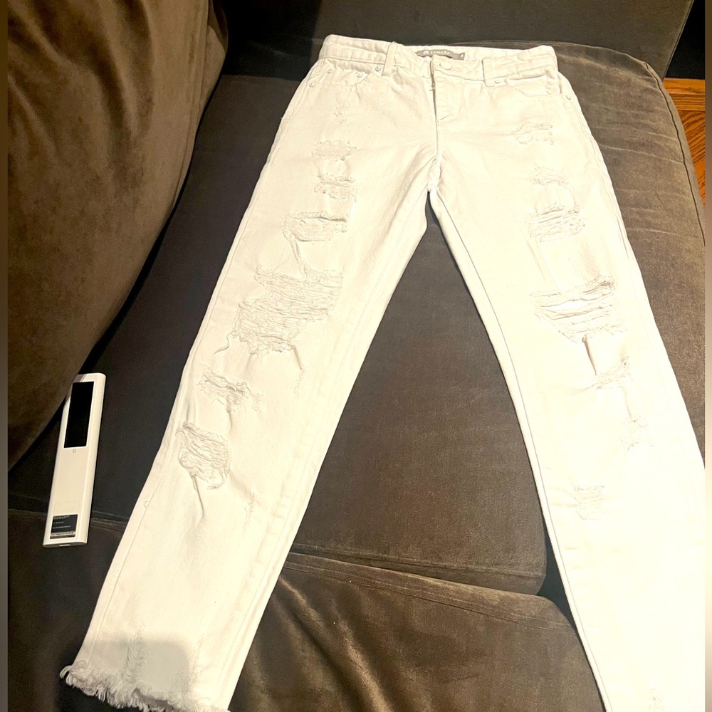 NWOT Tractor Ripped White Jeans